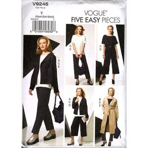 Vogue V9246 Misses XS to M Jacket, Pants, Skirt, Top Uncut Sewing Pattern